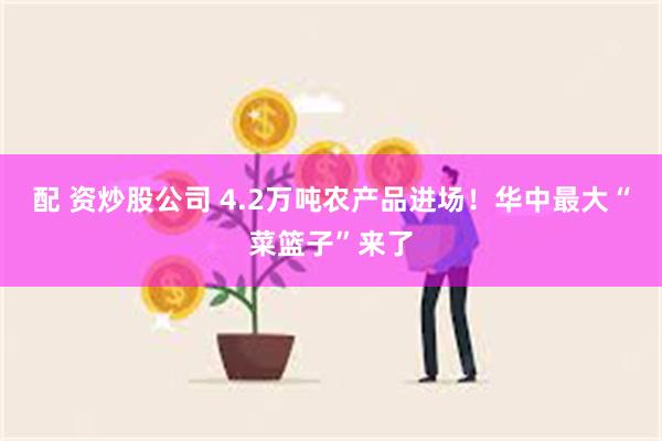 配 资炒股公司 4.2万吨农产品进场！华中最大“菜篮子”来了