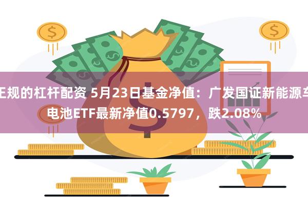 正规的杠杆配资 5月23日基金净值：广发国证新能源车电池ETF最新净值0.5797，跌2.08%