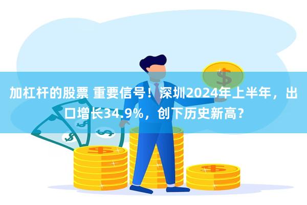 加杠杆的股票 重要信号！深圳2024年上半年，出口增长34.9%，创下历史新高？