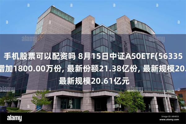 手机股票可以配资吗 8月15日中证A50ETF(563350)份额增加1800.00万份, 最新份额21.38亿份, 最新规模20.61亿元