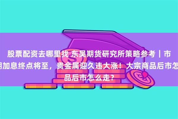 股票配资去哪里找 东吴期货研究所策略参考｜市场预期加息终点将至，贵金属迎久违大涨！大宗商品后市怎么走？